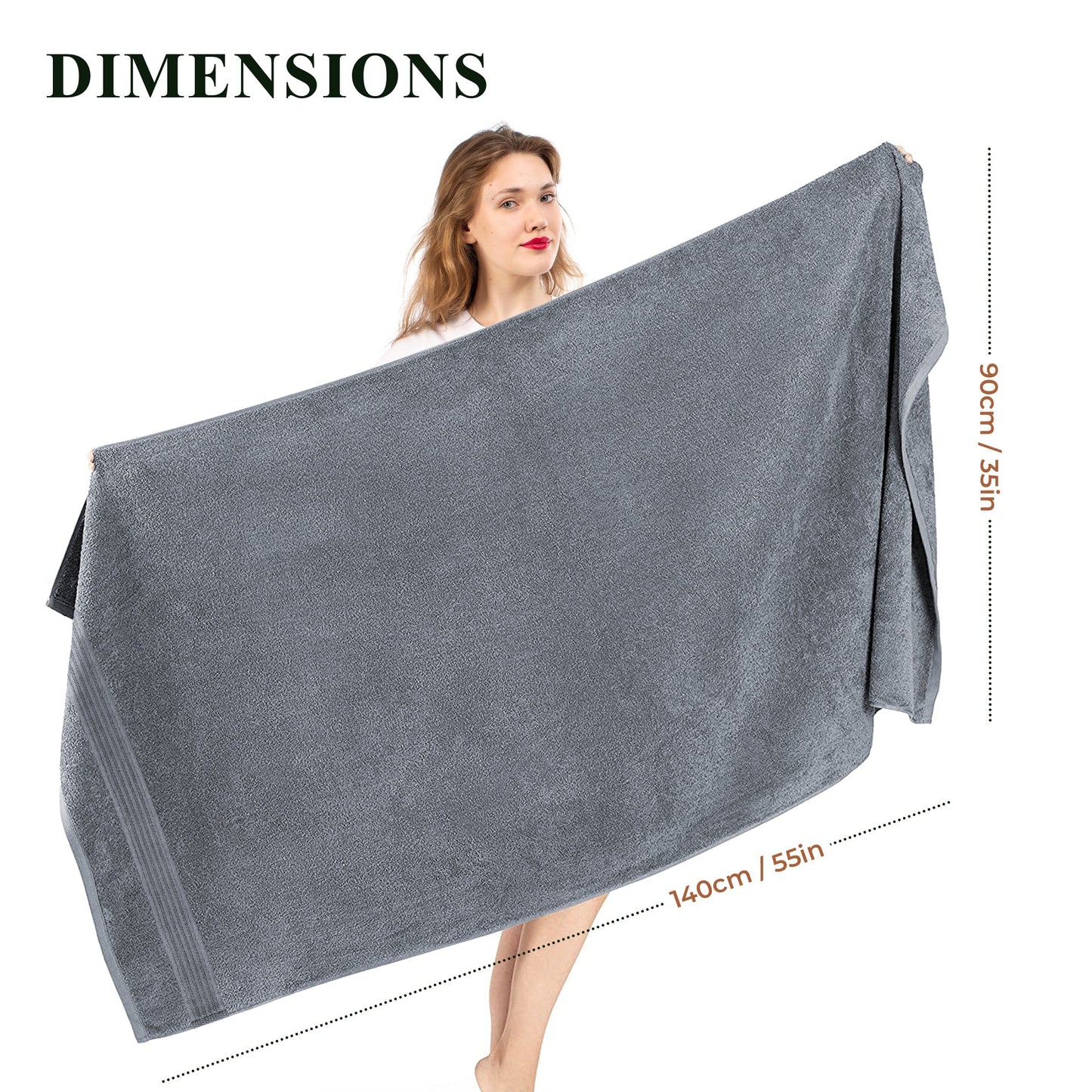 Rhodes Towel Silver 100% Cotton Hotel Quality Soft Super Absorbent Hand Bath Towels, Sheets & Face Cloths by OLIVIA ROCCO