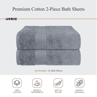 Rhodes Towel Silver 100% Cotton Hotel Quality Soft Super Absorbent Hand Bath Towels, Sheets & Face Cloths by OLIVIA ROCCO