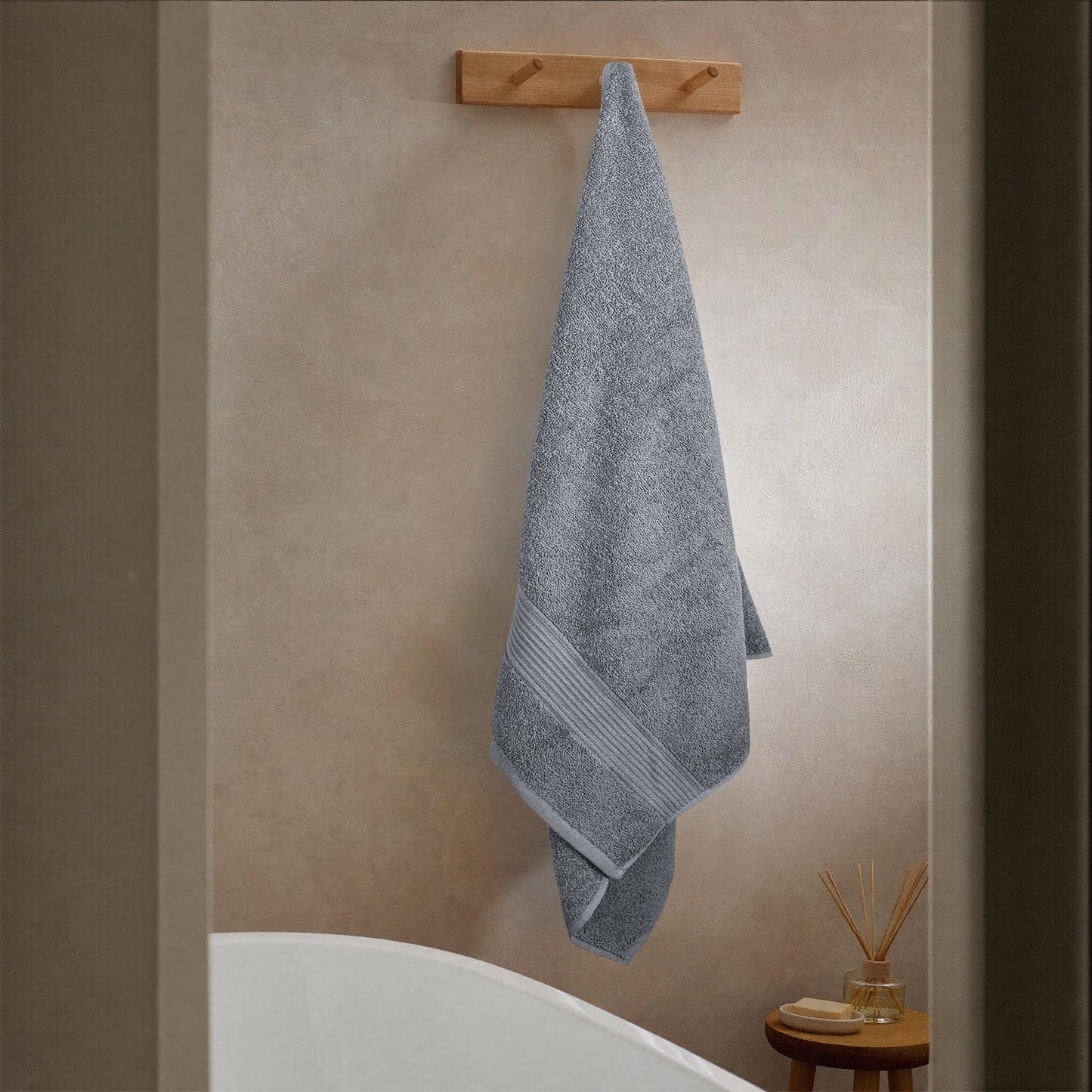 Rhodes Towel Silver 100% Cotton Hotel Quality Soft Super Absorbent Hand Bath Towels, Sheets & Face Cloths by OLIVIA ROCCO