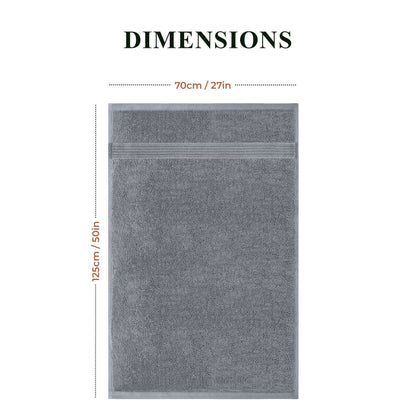 Rhodes Towel Silver 100% Cotton Hotel Quality Soft Super Absorbent Hand Bath Towels, Sheets & Face Cloths by OLIVIA ROCCO