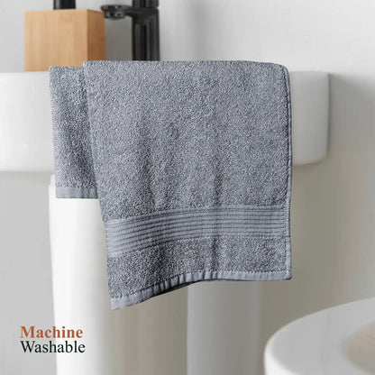 Rhodes Towel Silver 100% Cotton Hotel Quality Soft Super Absorbent Hand Bath Towels, Sheets & Face Cloths by OLIVIA ROCCO