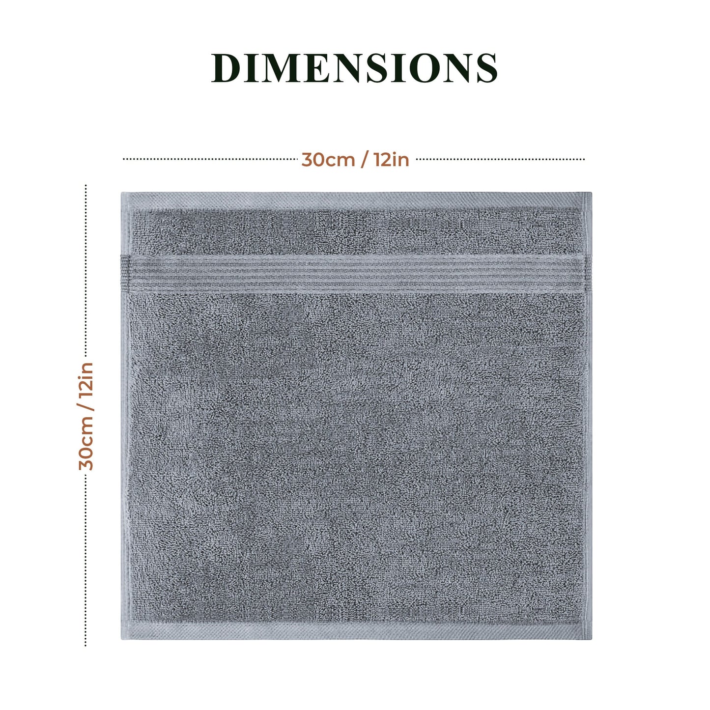 Rhodes Towel Silver 100% Cotton Hotel Quality Soft Super Absorbent Hand Bath Towels, Sheets & Face Cloths by OLIVIA ROCCO