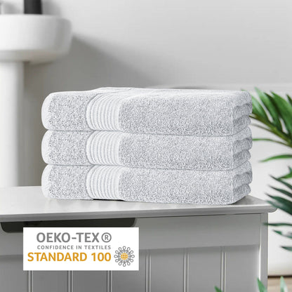 Rhodes Towel White 100% Cotton Hotel Quality Soft Super Absorbent Hand Bath Towels, Sheets & Face Cloths by OLIVIA ROCCO