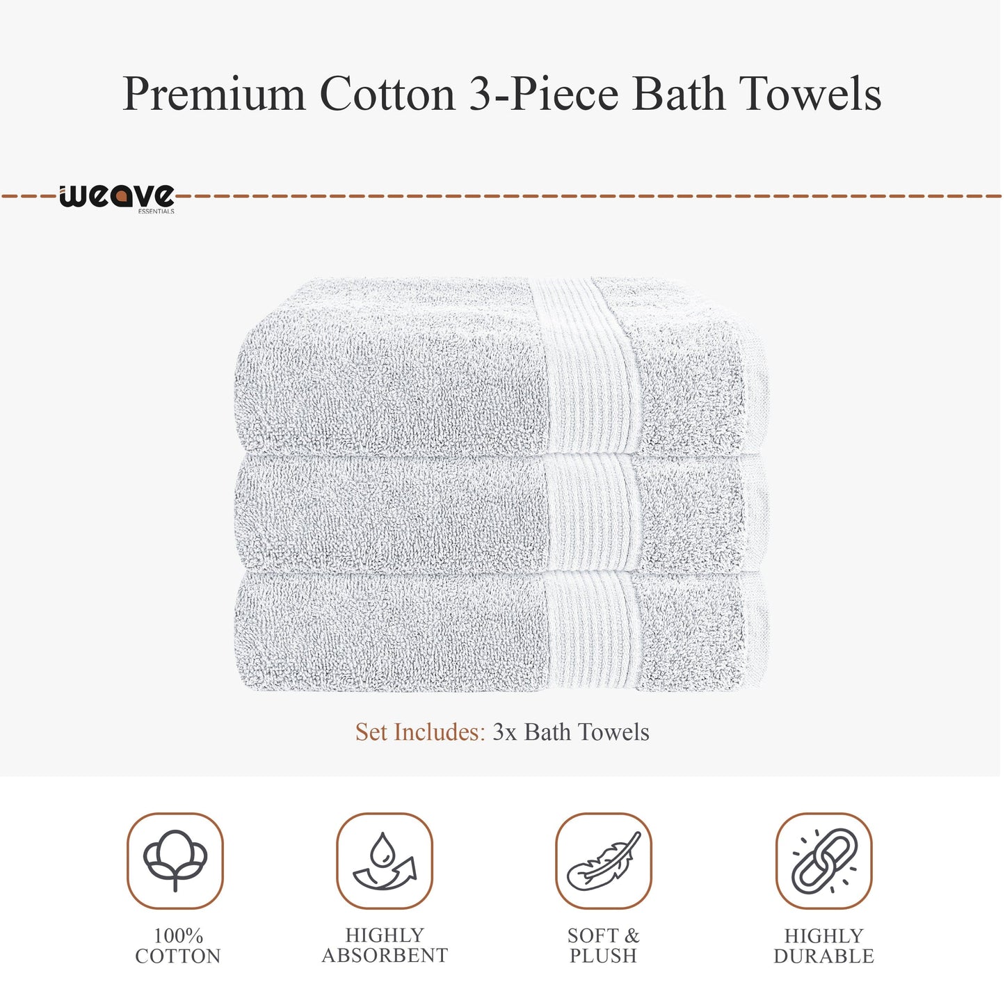 Rhodes Towel White 100% Cotton Hotel Quality Soft Super Absorbent Hand Bath Towels, Sheets & Face Cloths by OLIVIA ROCCO