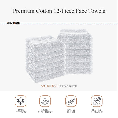 Rhodes Towel White 100% Cotton Hotel Quality Soft Super Absorbent Hand Bath Towels, Sheets & Face Cloths by OLIVIA ROCCO