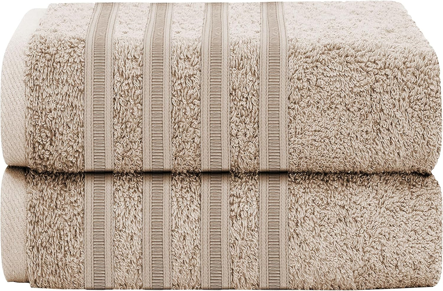 Ritz Viscose Stripe Super Soft Cotton Luxury Absorbent Towels, Jumbo Bath Sheet Packs & Towel Bale Sets Available by OLIVIA ROCCO