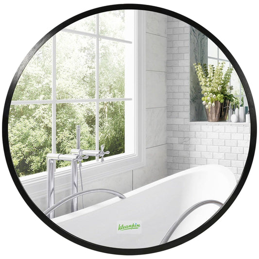 🪞 Kleankin Round Bathroom Mirror ✨ Modern Wall Mount Design