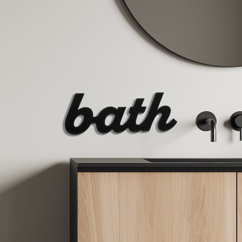 Bath Wall Art Decor Sign - Bathroom