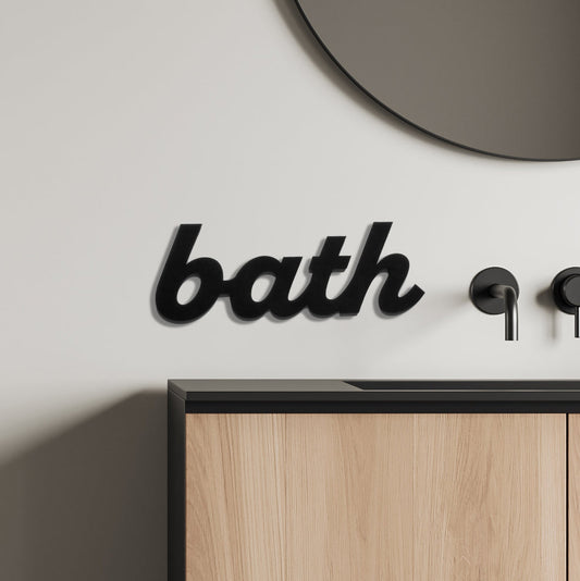 Bath Wall Art Decor Sign - Bathroom