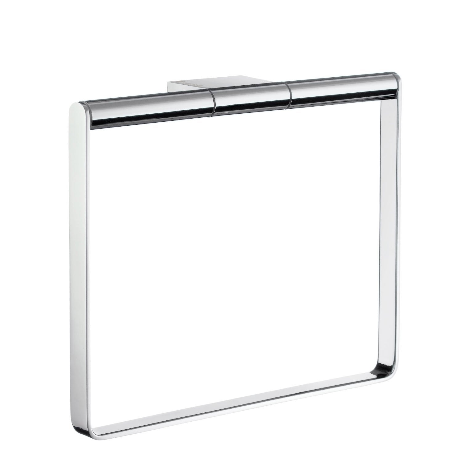Smedbo AIR AK344 Wall-Mounted Towel Ring — Polished Chrome Rectangular Form with Concealed Square Wall Bracket