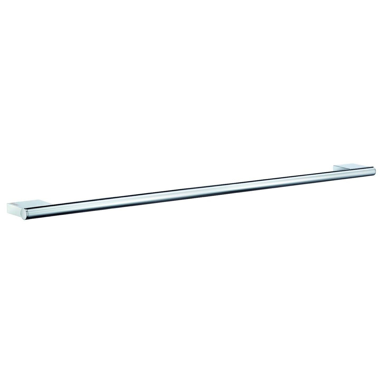 Smedbo AIR AK3464 Wall-Mounted Single Towel Rail — Polished Chrome Cylindrical Bar with Square Wall Brackets, 600mm