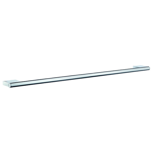 Smedbo AIR AK3464 Wall-Mounted Single Towel Rail — Polished Chrome Cylindrical Bar with Square Wall Brackets, 600mm
