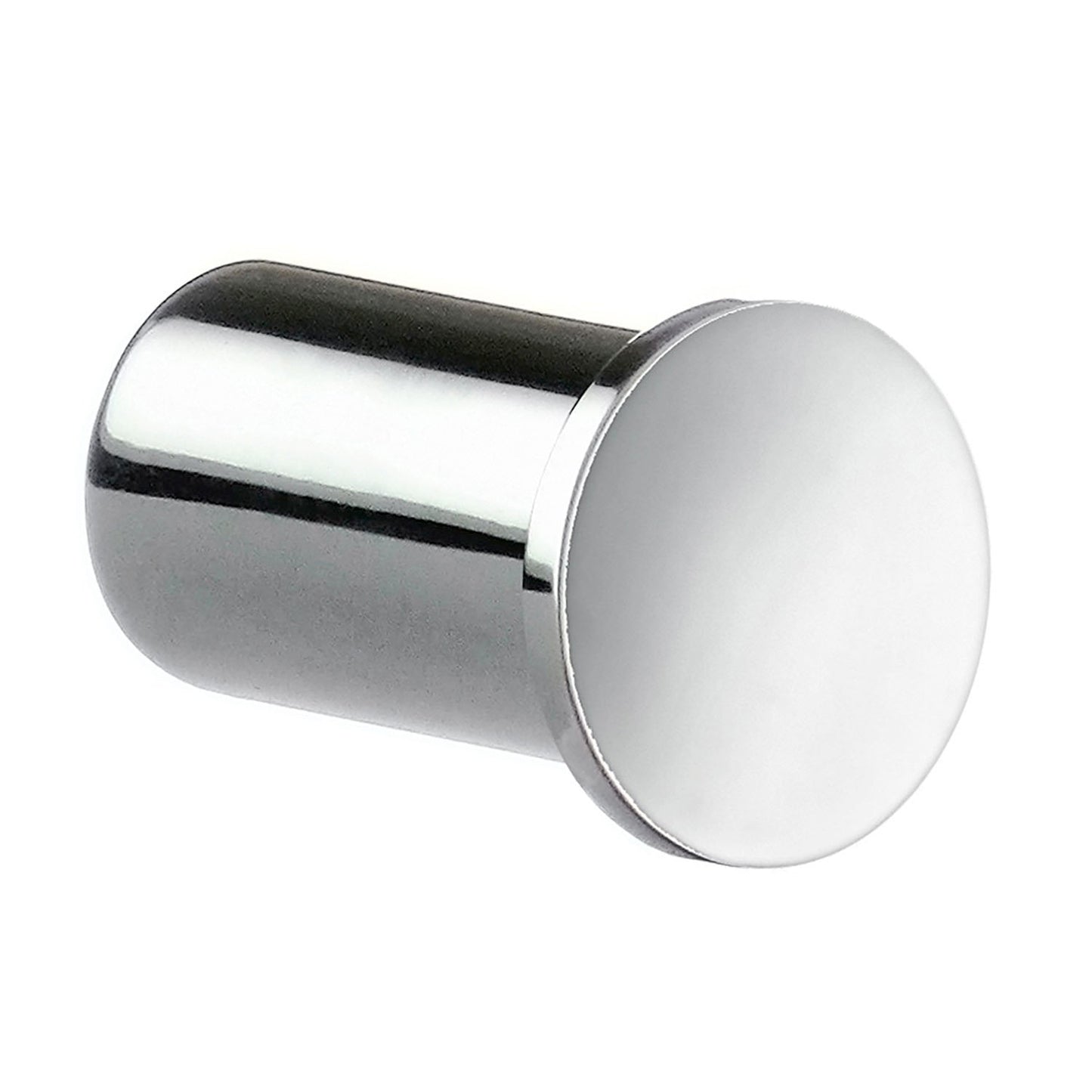 Smedbo AIR AK3455 Single Wall Hook — Polished Chrome Cylindrical Body with Flat Disc Face, Set of 2