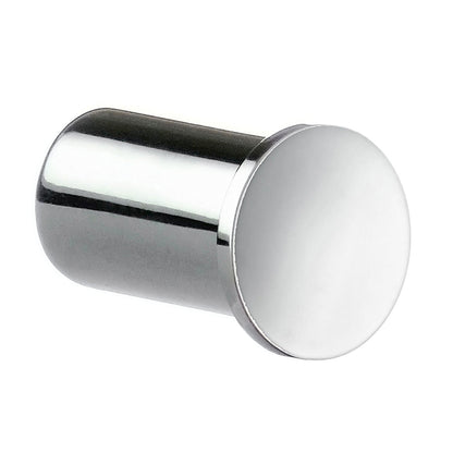 Smedbo AIR AK3455 Single Wall Hook — Polished Chrome Cylindrical Body with Flat Disc Face, Set of 2