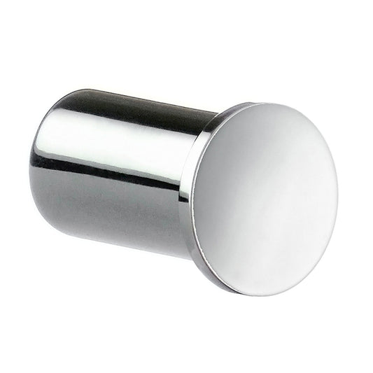 Smedbo AIR AK3455 Single Wall Hook — Polished Chrome Cylindrical Body with Flat Disc Face, Set of 2