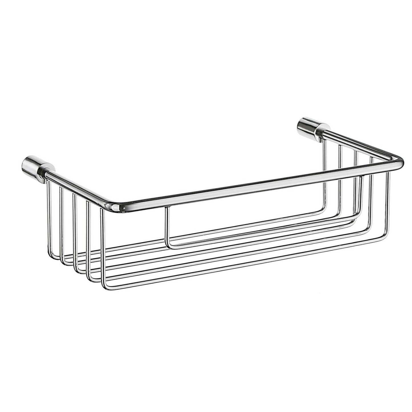 Smedbo Sideline DK1001 Wall-Mounted Polished Chrome Shower Basket — Solid Brass Wire Frame, 215mm Wide