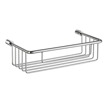 Smedbo Sideline DK1001 Wall-Mounted Polished Chrome Shower Basket — Solid Brass Wire Frame, 215mm Wide