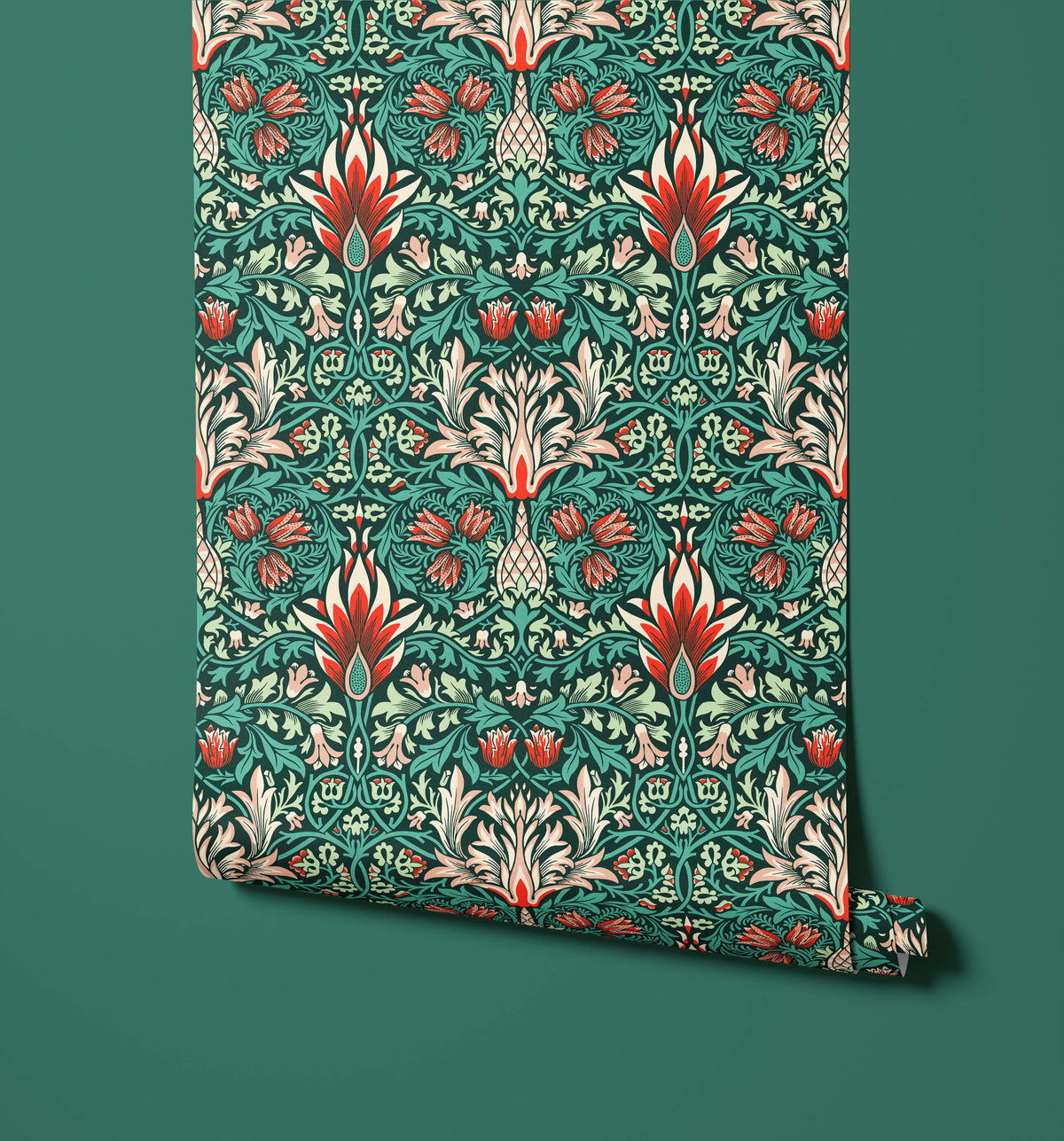 Bobbi Beck Snakeshead Arts and Crafts Floral Wallpaper