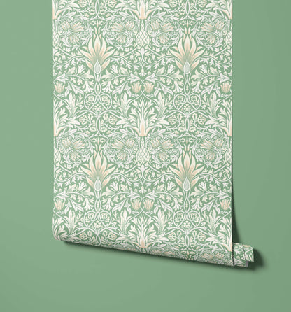 Bobbi Beck Snakeshead Arts and Crafts Floral Wallpaper