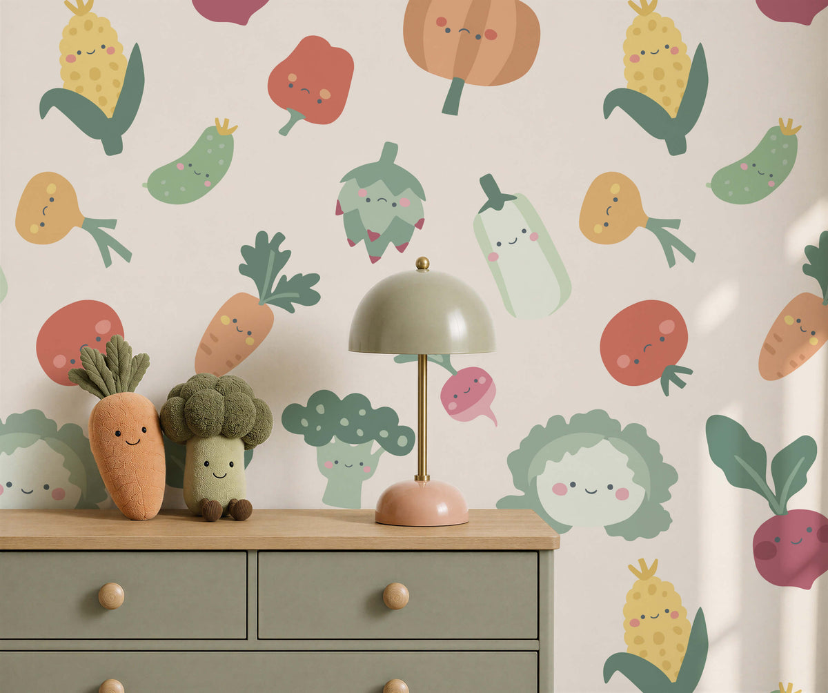 Bobbi Beck Sprout Vegetable Character Wallpaper