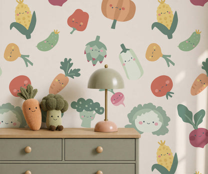 Bobbi Beck Sprout Vegetable Character Wallpaper