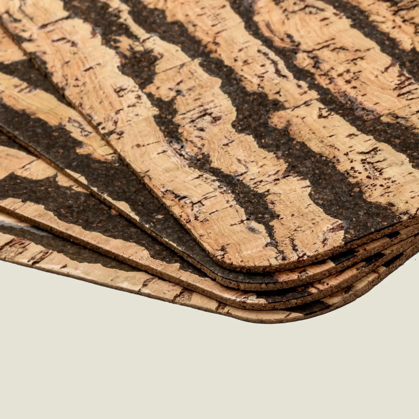 Tiger Design Rectangular Cork Placemats | Set of 4