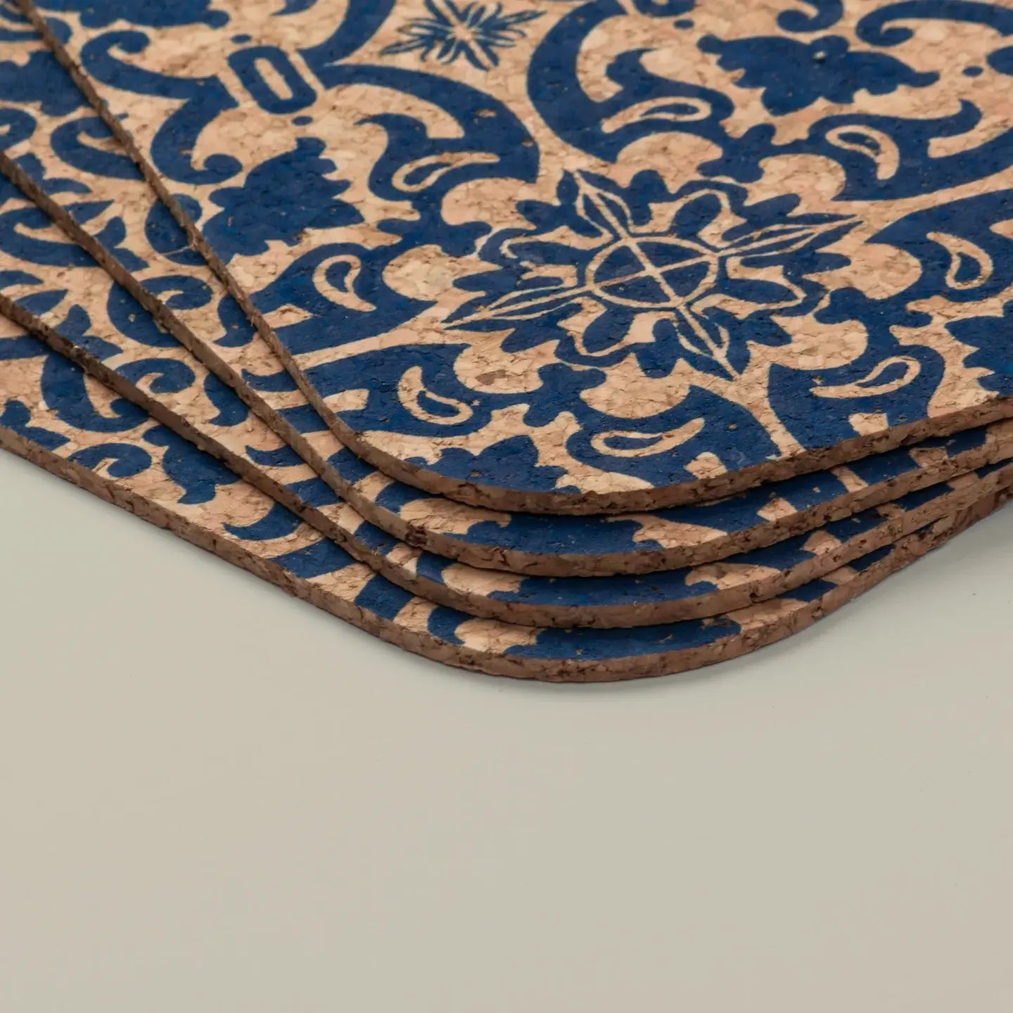 Tile Design Cork Placemats | Rectangular | Set of 4 | Made in Portugal