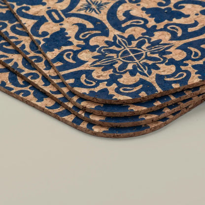 Tile Design Cork Placemats | Rectangular | Set of 4 | Made in Portugal