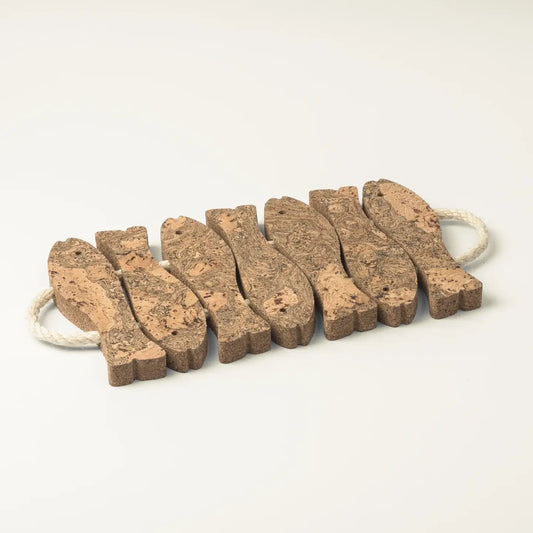 Twist Cork Fish Trivet | 5 or 7 Fish