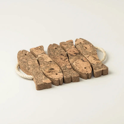 Twist Cork Fish Trivet | 5 or 7 Fish