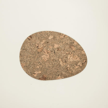 Black Twist Cork Placemats | Pebble Shape | Made in Portugal
