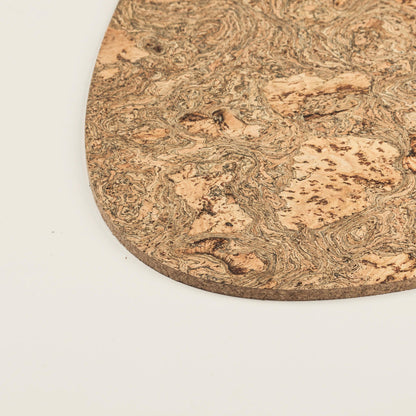 Black Twist Cork Placemats | Pebble Shape | Made in Portugal