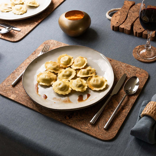 Twist Black Rectangular Cork Placemats | Sets of 4, 6 or 8