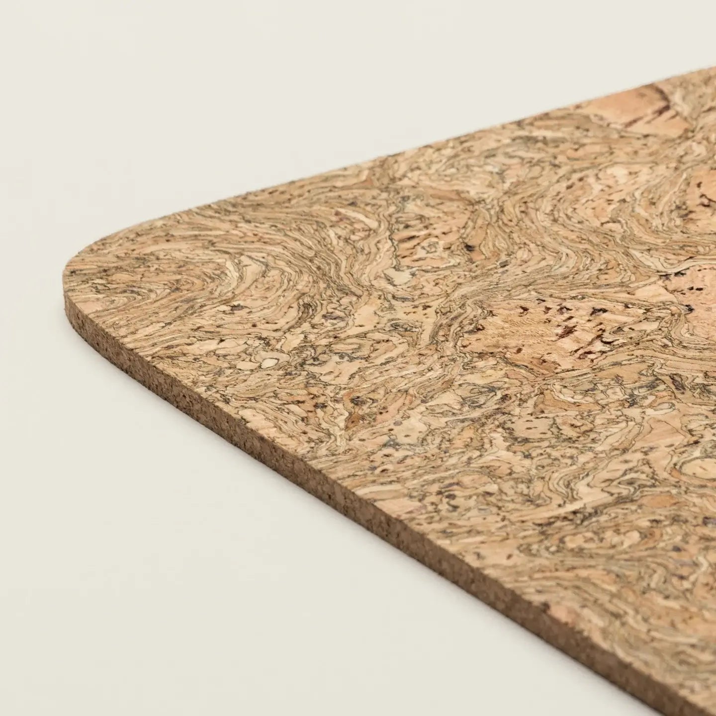 Cork Placemats - Twist Black, Rectangular 30 x 20cm