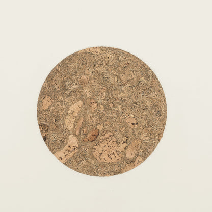 Black Twist Cork Placemats | Round | Set of 4 | Made in Portugal