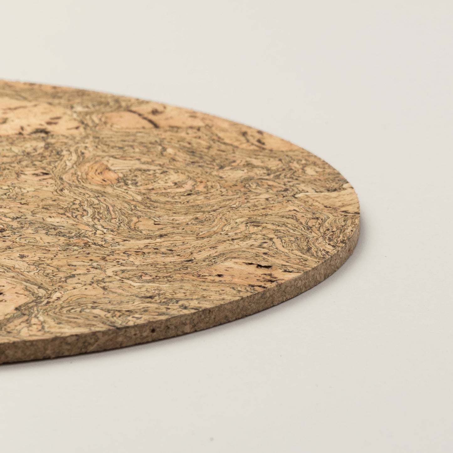 Black Twist Cork Placemats | Round | Set of 4 | Made in Portugal