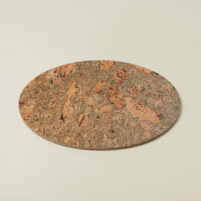 Twist Green Round Cork Placemats | Sets of 4, 6 or 8