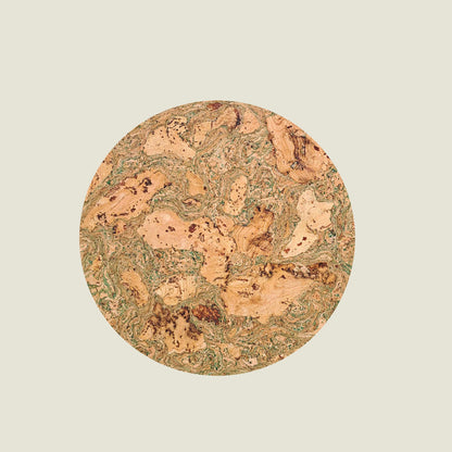 Twist Green Round Cork Placemats | Sets of 4, 6 or 8