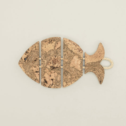Twist Cork Sea Bass Trivet | Fish Shaped | Made in Portugal