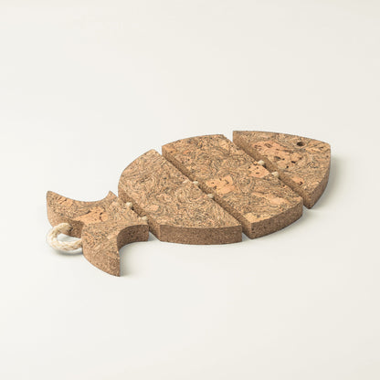 Twist Cork Sea Bass Trivet | Fish Shaped | Made in Portugal