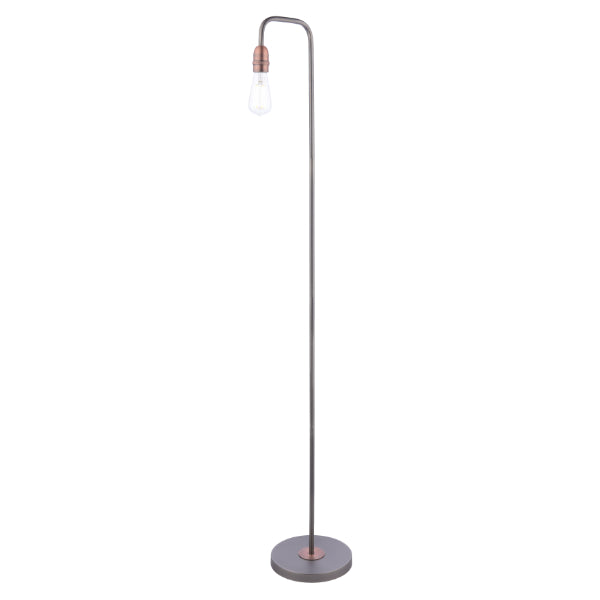 Pagazzi Vitor Industrial Floor Lamp Black and Copper 162 cm