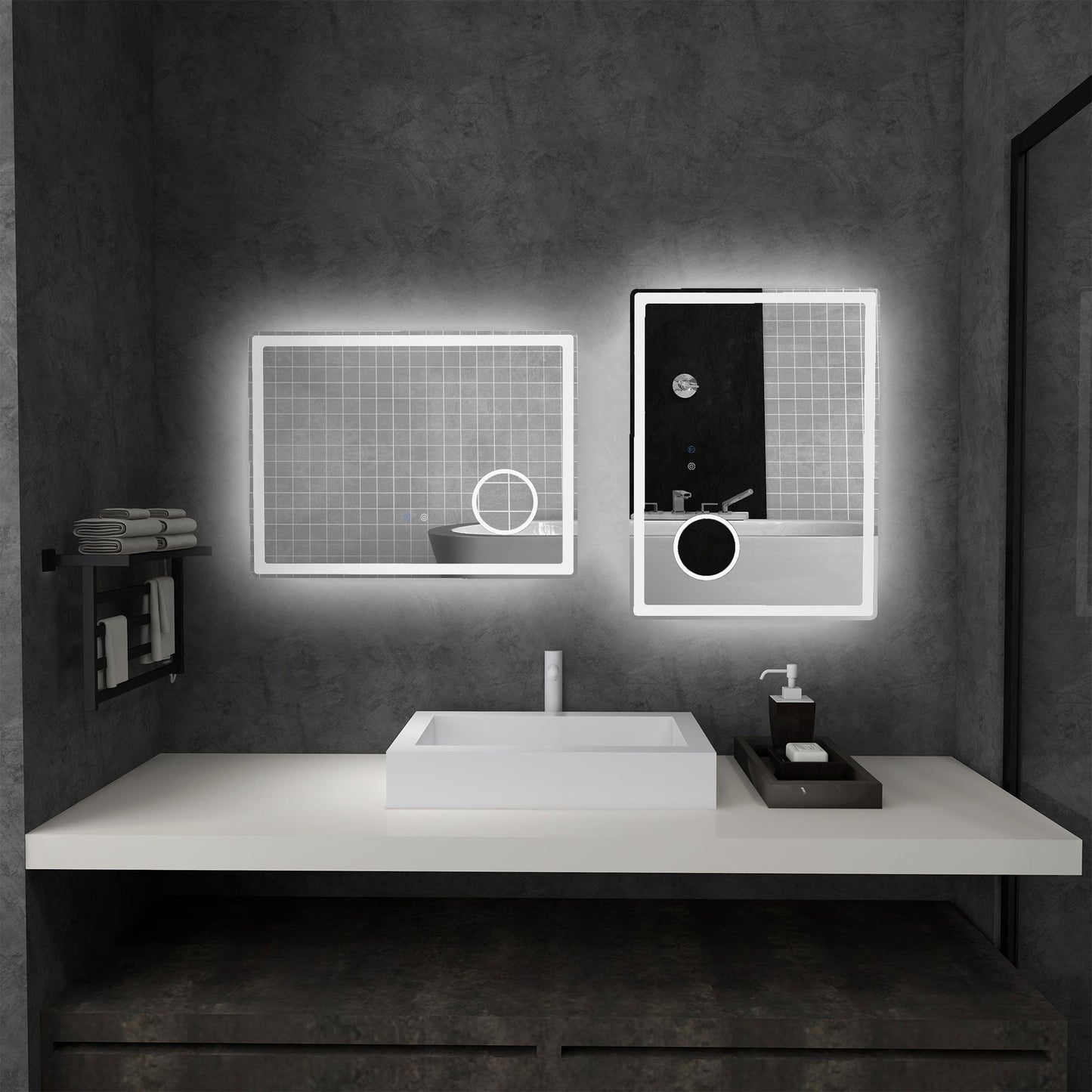 🪞 Kleankin LED Bathroom Mirror with Lights ✨ Illuminated Wall Mount