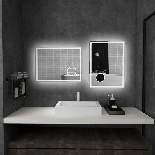 🪞 Kleankin LED Bathroom Mirror with Lights ✨ Illuminated Wall Mount