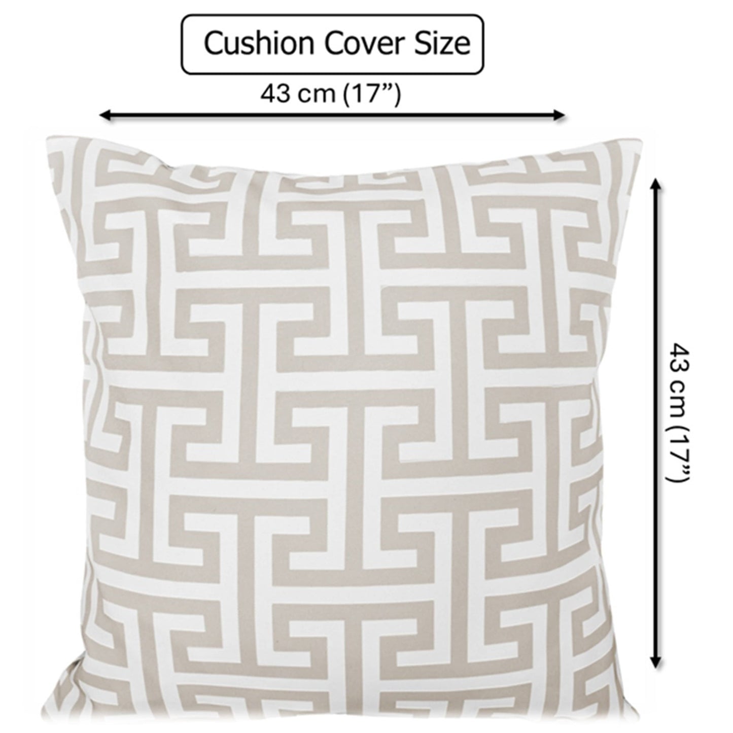 Waterproof Breathable Milano Natural Hollowfibre Filled Cushions 43x43cm for Outdoor Garden Bench Sofa or Indoor Use by OLIVIA ROCCO