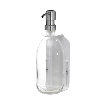 White Single  Wall Mounted Soap Dispenser