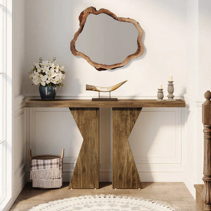 140cm Farmhouse Console Table with K-Shaped Frame | Entryway & Sofa Table