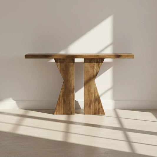 140cm Farmhouse Console Table with K-Shaped Frame | Entryway & Sofa Table