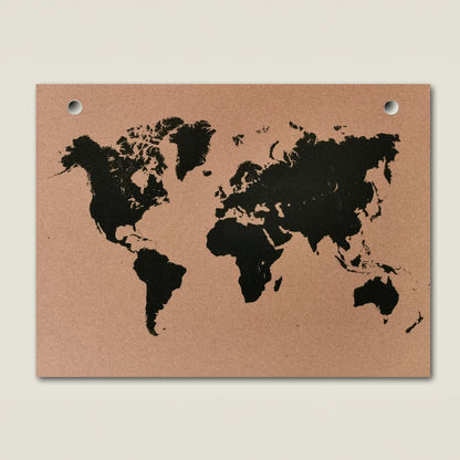 World Map Cork Notice Board | 60 x 40cm