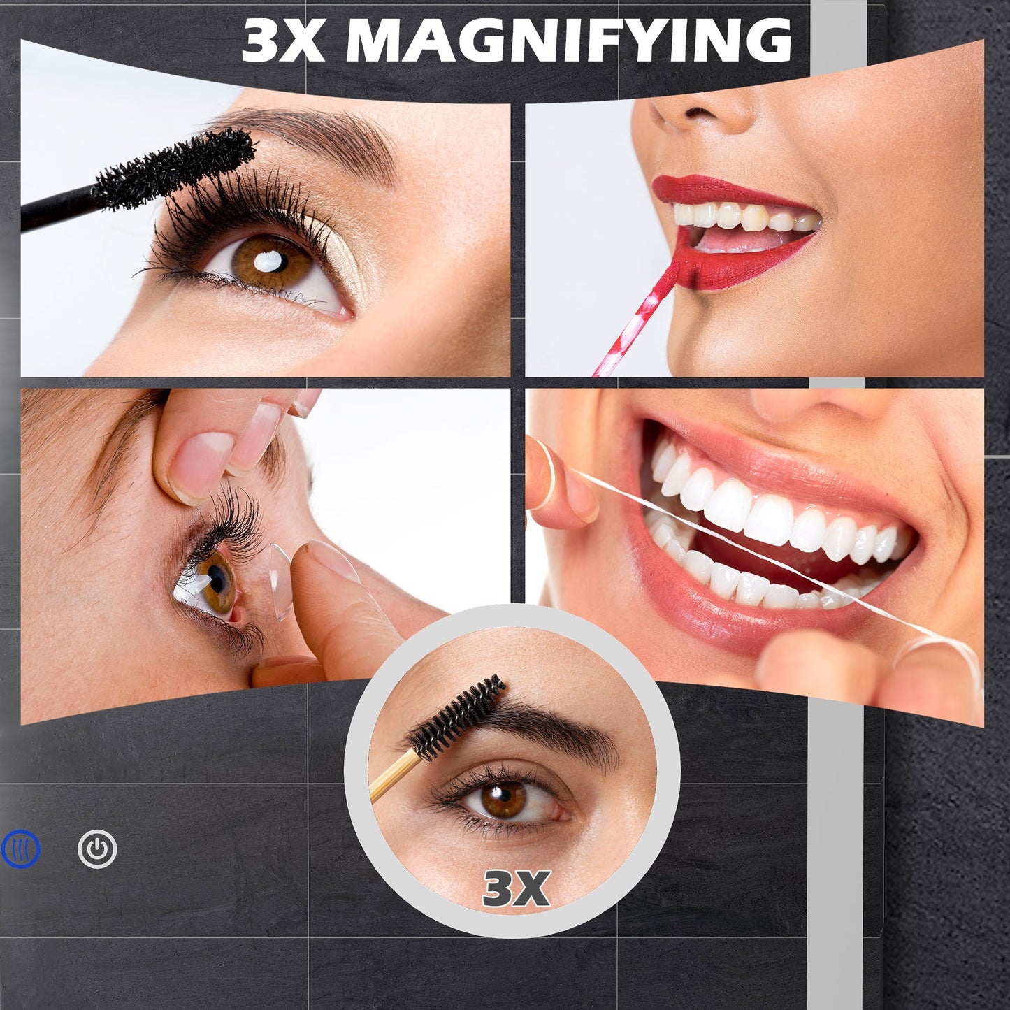 🪞 Kleankin LED Bathroom Mirror with Lights ✨ Illuminated Wall Mount
