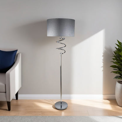 Pagazzi Kasi Spiral Floor Lamp Polished Chrome 158 cm